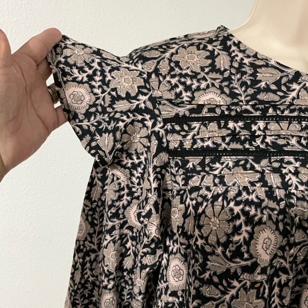 NWT Boden Black Floral Trim Detail Jersey Mini Dress US 10R - Picture 9 of 16